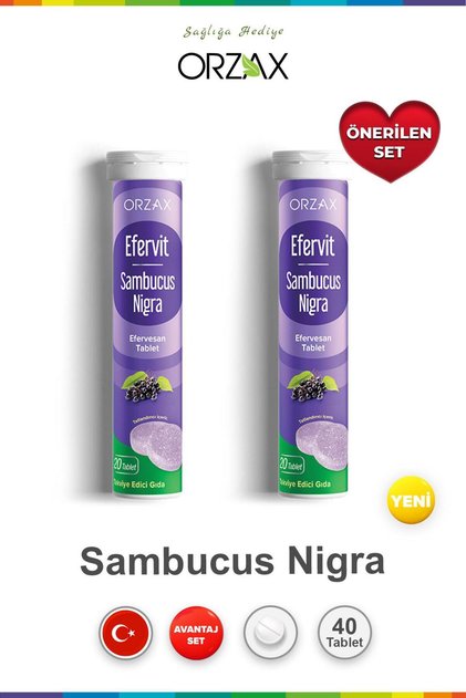 Efervit Sambucus Nigra Efervesan 20 Tablet 2 Adet