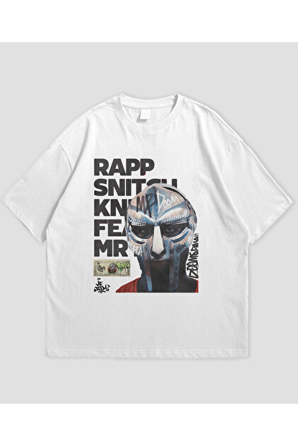 SVART WEAR MF DOOM Tasarımlı Unisex Oversize T-shirt - Fiyatı