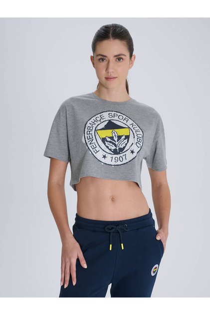 KADIN TRIBUN FIRÇA DETAYLI TSHIRT