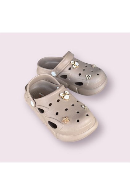 Female Child Camel Stone Soft Soft Orthopedic Sole Indoor Slippers Sandals