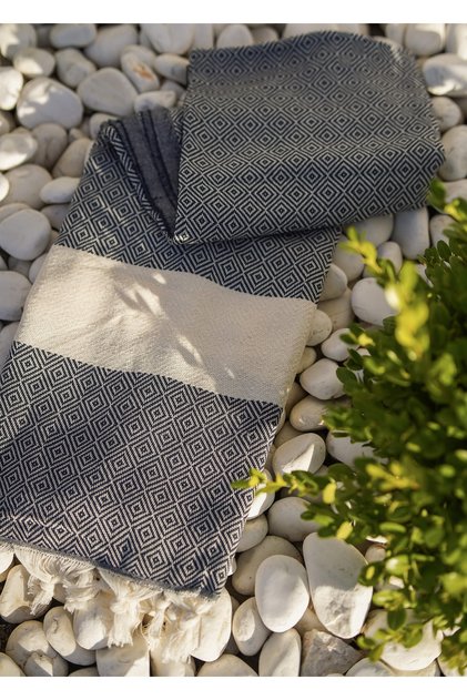Natural Cotton Diamond Peshtemal Bath Towel Turkish Towel Bathhouse Beach Towel