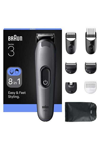 Hepsi Bir Arada Series 3, 8’i 1 arada Tıraş Kiti, Keskin Bıçak, 14 Uzunluk, AIO3540