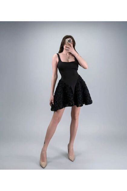 Rochie Rose cu funda la spate