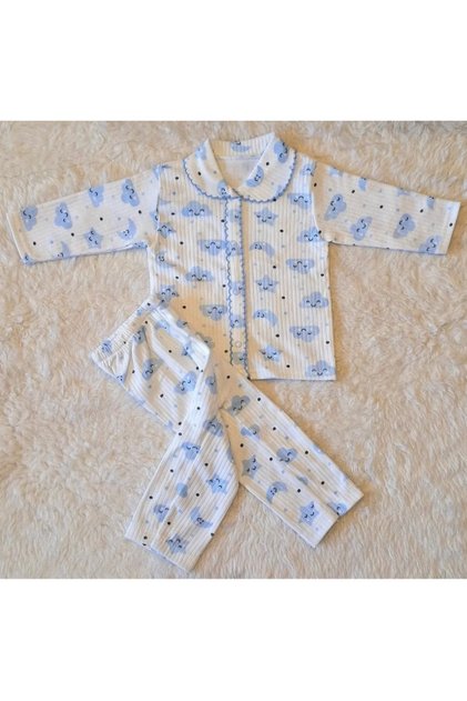 General Brands Star Print Unisex Baby Blue Set
