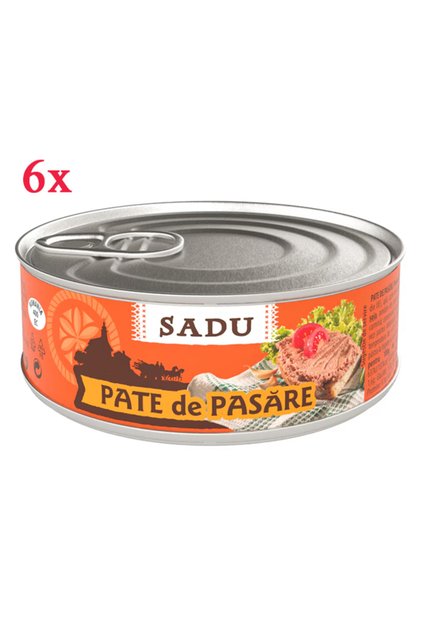 Pate de pasare Sadu,6x 100g