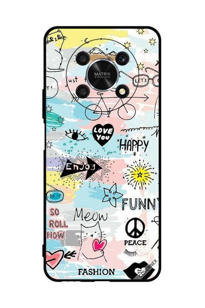 غطاء حماية لهاتف Honor X9 5G Doodle Meow Enjoy