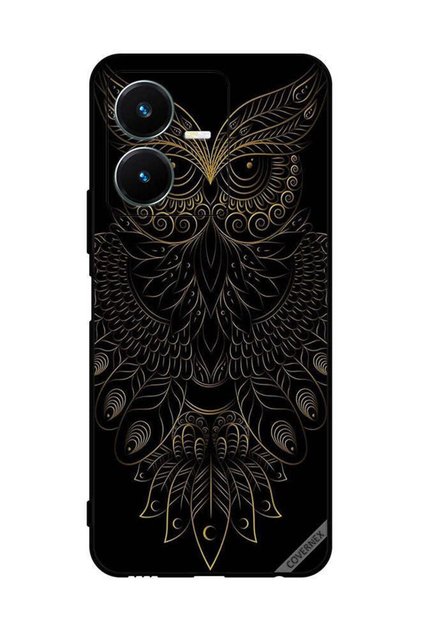 غطاء حماية لهاتف Vivo Y22s بتصميم بومة زهرية عصرية