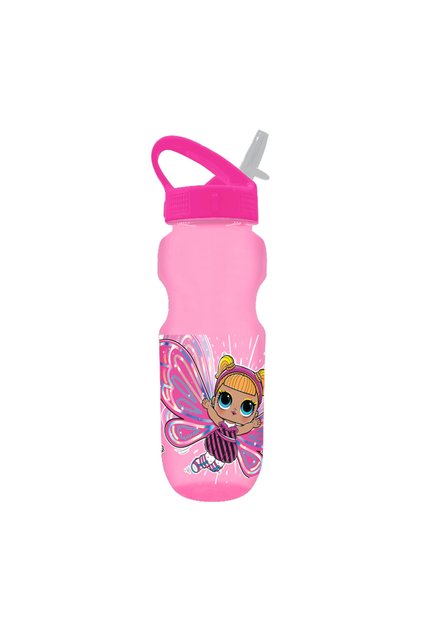 LOL Surprise! Fairy Wings Kids Water Bottle – 500ml – Pink with Straw Lid