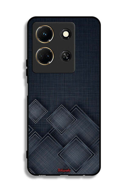غطاء حماية لهاتف Infinix Note 30 بنقشة مربعات على القماش