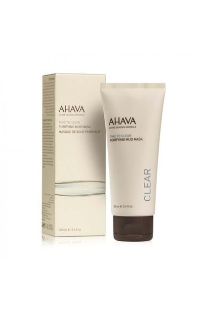 Mască purificatoare cu nămol Time to Clear, Ahava, 100 ml, 100 ml, Mască facială