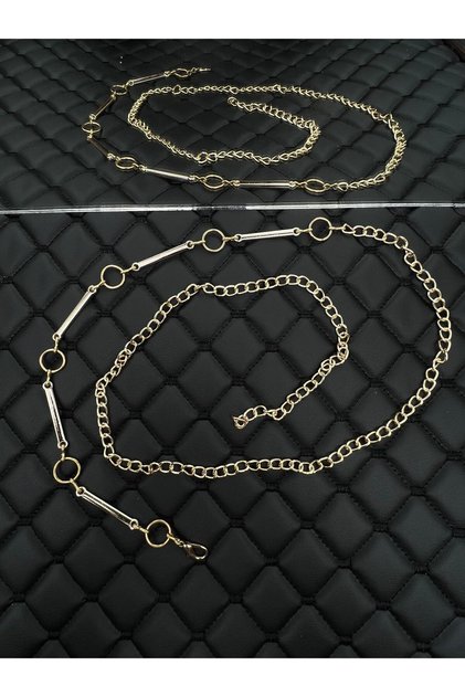 Gold/Opportunity Product,Women's Belt with Chain,Jacket Belt,Pantalon Belt