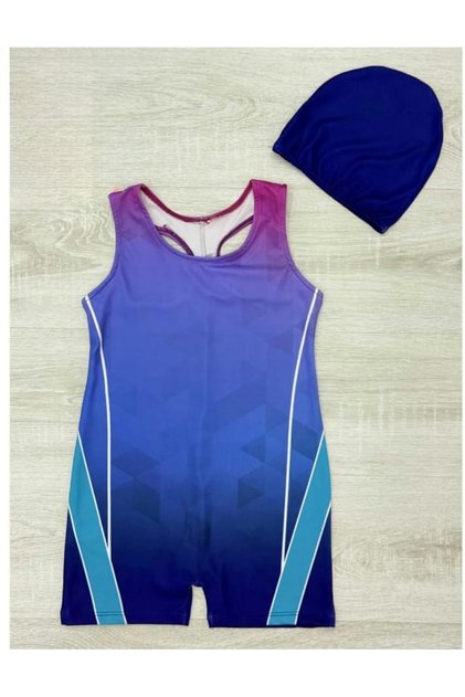Girls' Swimsuit with Swimming Shorts (Bonnet)