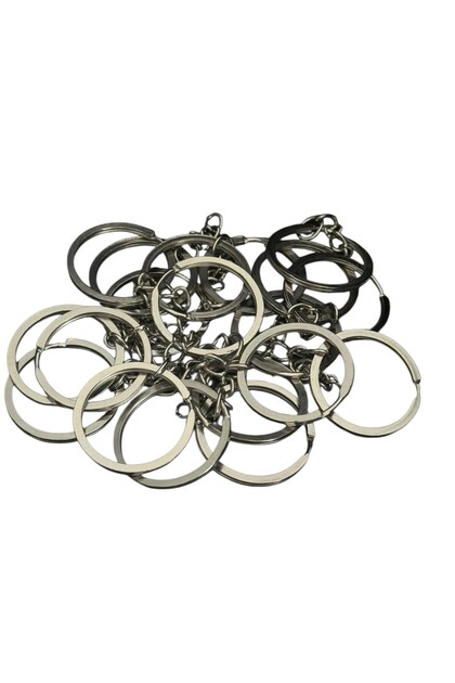 Flat Keychain Ring Silver 1000 Pieces