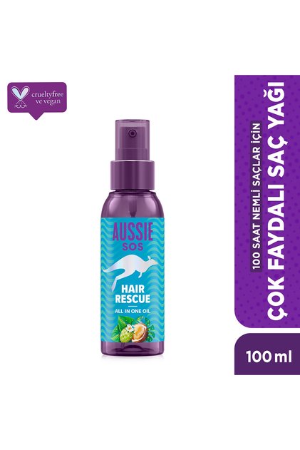 SOS Hair Rescue All In One 100 Saat Nemli Saçlar için Saç Yağı 100ml