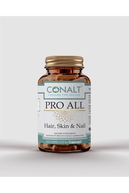 PRO ALL – Saç, Cilt ve Tırnak İçin Vitamin Kompleksi İçeren Premium Takviye (60 Kapsül)