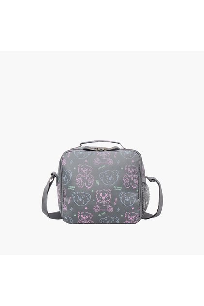 St.Right Bear Print Lunch Bag with Adjustable Strap