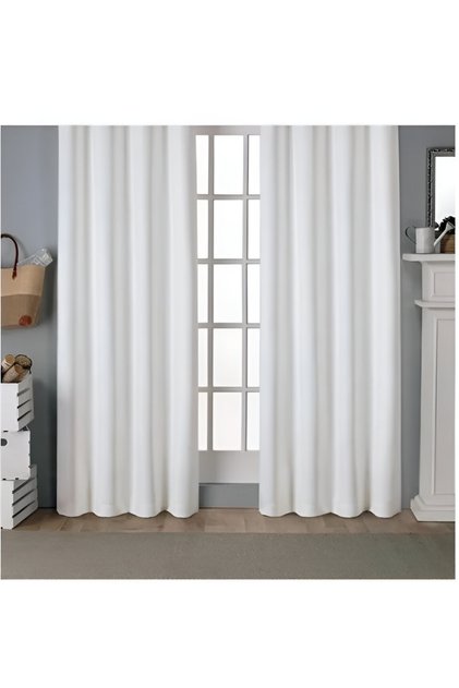 Curtain Satin White Sunscreen - Width 500-550cm (Custom Size Made)