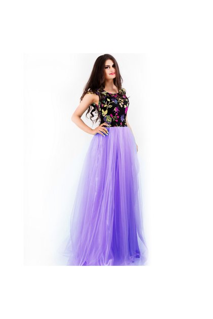 Rochie Cristina cu broderie florala