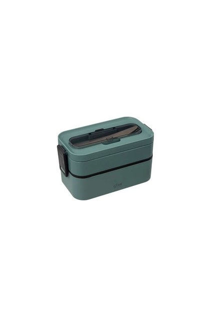 Cutie de prânz verde, plastic, 21,5 x 11 x Î 11,5 cm