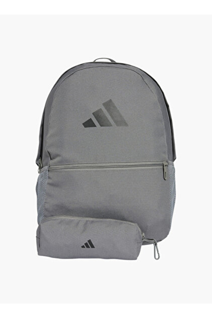 Logo Print School Backpack with Zip Closure and Pencil Pouch - W 31 x H 44 x D 15 cm