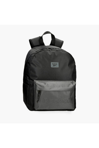 Logo Print School Backpack with Adjustable Straps and Zip Closure - 38x19x43 cm