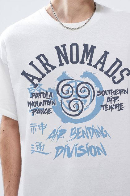 Unisex Oversize Nickelodeon's Avatar Air Nomads Printed Premium T-Shirt