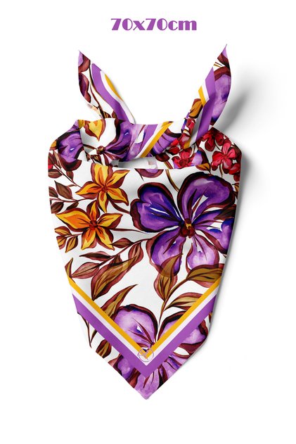 Aegean Purple Pattern 70*70cm Bandana/Scarf