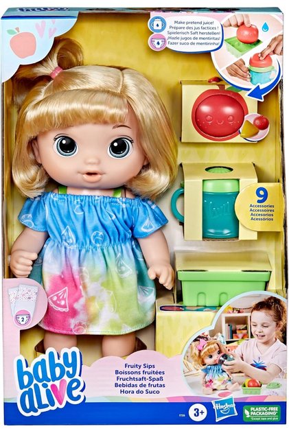 Baby Alive Fruity Sips Baby Doll - Blonde Hair