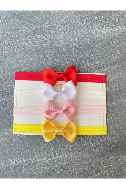 Girl baby mini ribbon bandana