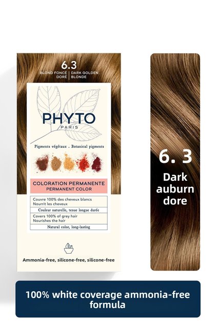 Dark Auburn Gold 6.3 - Permanent Vegetable Hair Dye Without Ammonia