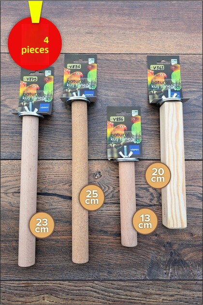 Venty 4 Pieces Parrot Perches| Jako| Amazon| Konur - Natural and Pedicure Featured Perches M105