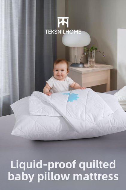 100% Natural Cotton Quilted Baby Liquid Proof Pillow Mattress Protector 35X45 cm 120Grm2