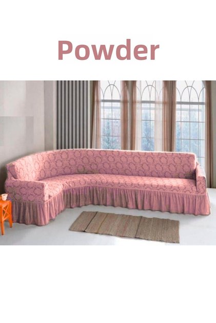 Jacquard L Corner Seat Cover. Elastic, Flexible, Washable Seat, Sofa, Sofa Bed Cover
