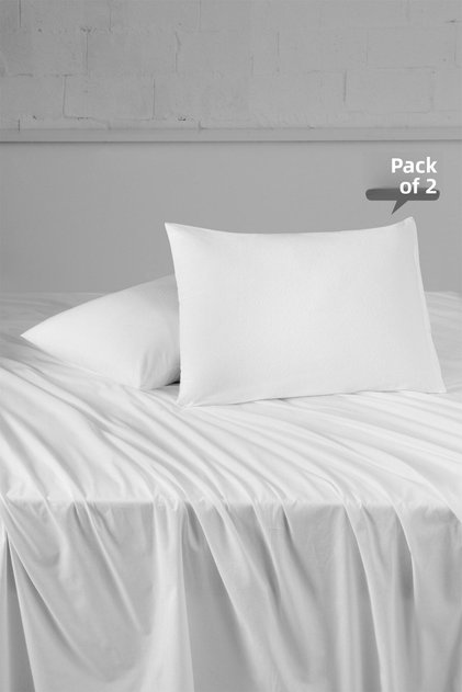 Terry Cotton Cotton 2-Piece Covered Liquid Waterproof Pillow Protector Mattress 50x70 Cm