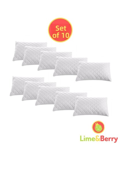 Lime&Berry Set of 10 Pillow Protectors, Quilted Patterned Pillow Covers, 50 X 70 cm