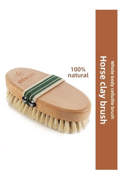 100% Natural Horsehair Cellulite Brush Anti-Crack and Anti-Ingrown
