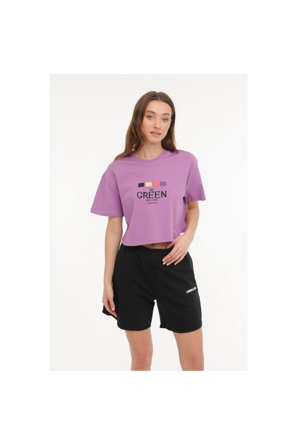 Vanilla Women's Purple Round Neck T-Shirt