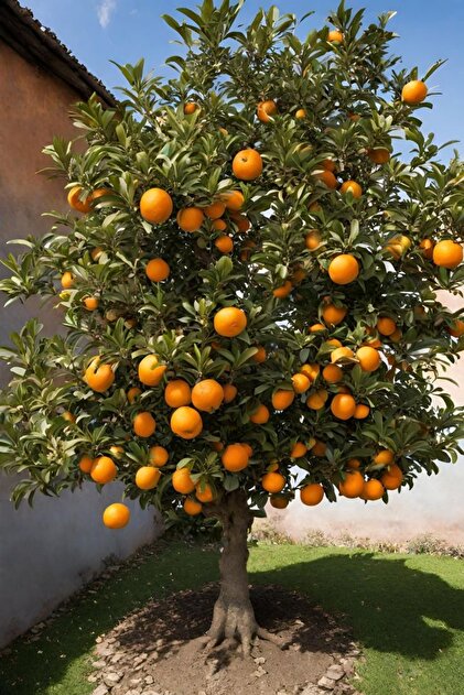 Portakal fidanı aşılı kokulu 160-170 cm Erkenci portakalı Fidanı 3 yaş Tüplü