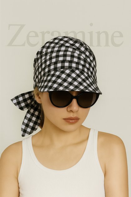 Tie-Up Visor Bandana Visor Hat with Uv Protector