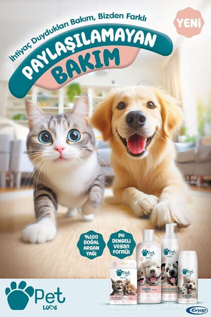 Pet Love Kedi Ve Köpekler Için Durulanmayan Köpük Şampuan Çilek