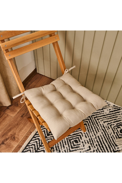 Soft Traum Sandalye Minderi - Bej - 40x40 cm