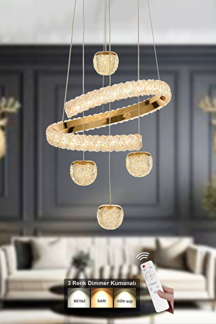 Avizemoda Milly 4'lü Dimmer Kumandalı 3 Renk Ledli (SARI-BEYAZ-GÜN