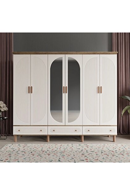 DRNHOME SOHO 6 KAPAKLI AYTAŞI GARDIROP TAMAMI MDF - Fiyatı, Yorumları