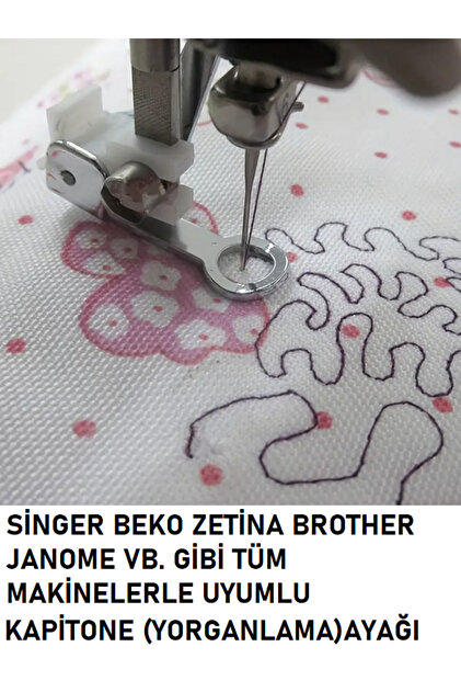 Swart SİNGER PFAFF ZETİNA JANOME BROTHER KAPİTONE AYAK (YORGANLAMA