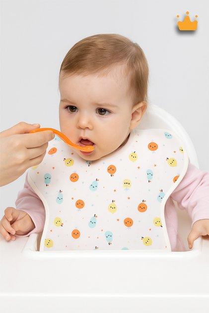 0-6 Years Large Size Waterproof Pocketed BLW Feeding Bib Activity Bib 1000