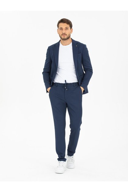 Drawstring Men's Suit Stylish Summer Lycra Slim Fit Mold