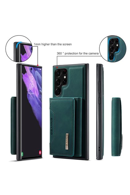 Samsung Galaxy S23 Ultra Uyumlu Ayrılabilen Cüzdanlı Deri Telefon Kılıfı