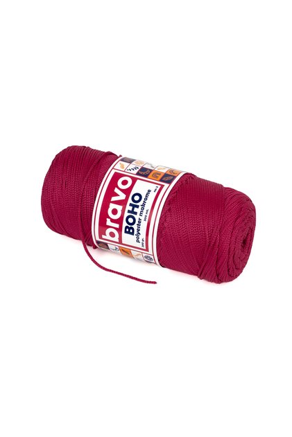 Boho Polyester Macrame Yarn 1, 5 mm 200 Gr 300 Meters No: 3 (Color Code: 105) Dark Red