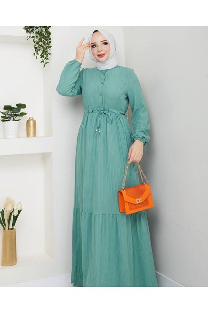 Women's Tested Long Turquoise Burumuchk Dress