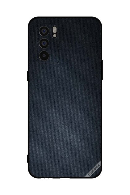 غطاء حماية لهاتف Oppo Reno6 5G بنقشة جينز سوداء